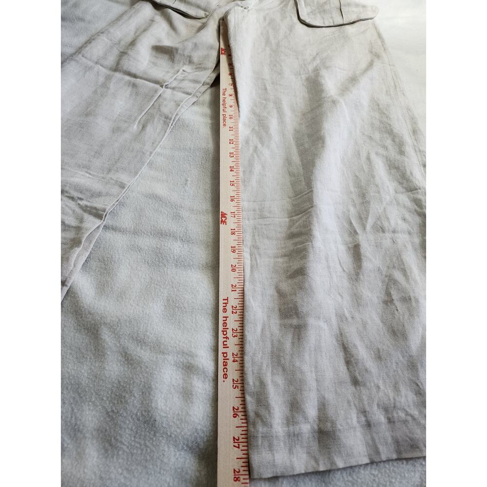 Creatore Korean Streetwear High-Waisted Linen Blend Cargo Utility Pants XXS 0 24 - Picture 6 of 7